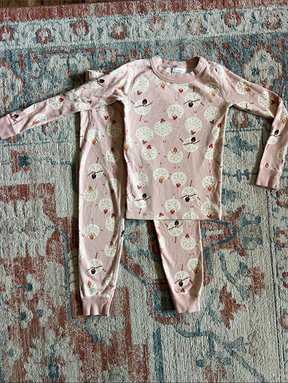 Hanna Andersson Pink Sugar Plum Fairy Print Pajama Set